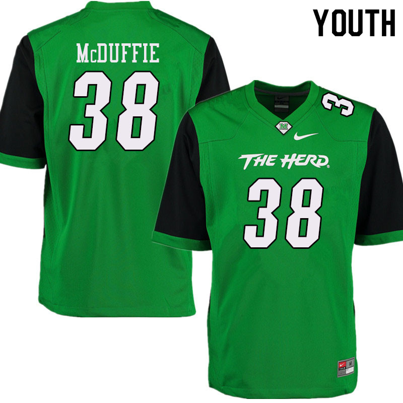 Youth #38 Arak McDuffie Marshall Thundering Herd College Football Jerseys Sale-Green
